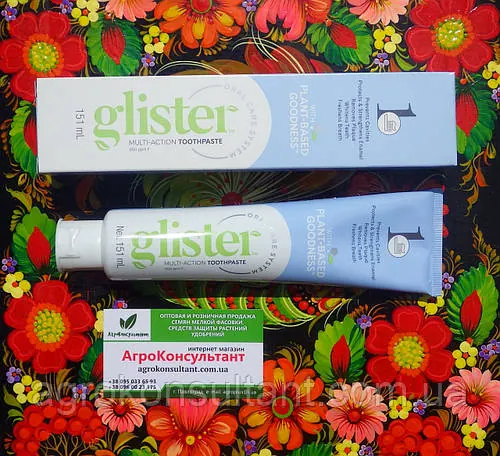 Зубна паста Glister, 151 мл — багатофункціональна фториста зубна паста, REMINACT, з фтором