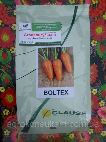 Насіння моркви Болтекс / Boltex (Clause), 500 гр. - середньопізній гібрид (110-120 днів), тип Шантане