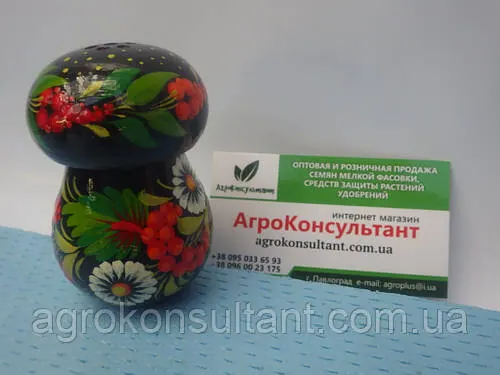 Сільничка гриб (велика) чорна — Петровий розпис/Solyanka mushroom (big) — Petrikov painting