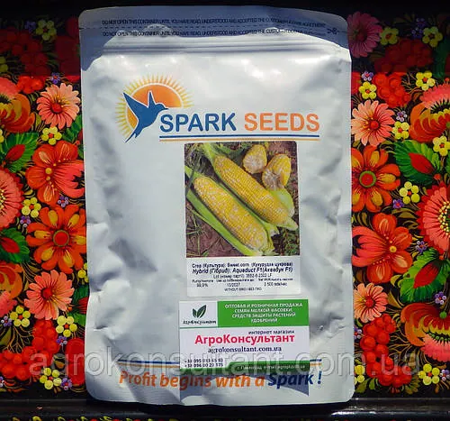 Насіння кукурудзи Акведук F1 (Spark Seeds), 2 500 насінин — рання (70-72 дня) суперсолодка, біколорна