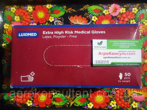 Рукавички латексні Аmbulance® high risk (M, L, XL) — неопудрені, надміцні