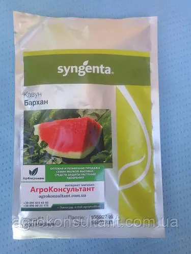 Насіння кавуна Бархан F1 (Syngenta), 1 000 насінин - ранній (63-65 дні) гібрид типу Кримсон Світ
