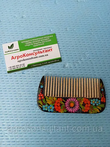 Гребінь (гребінець), Петриківський розпис / Comb, Petrikov painting