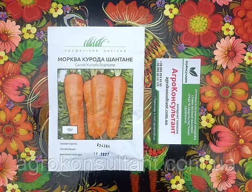 Насіння моркви Курода Шантане (United Genetics), 10 г — рання (85-90 днів), конічна, невибаглива