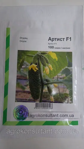 Насіння огірка Артист F1 (Бейо / Bejo), 100 насінин - партенокарпік, ультраранній гібрид (40-43 дні)