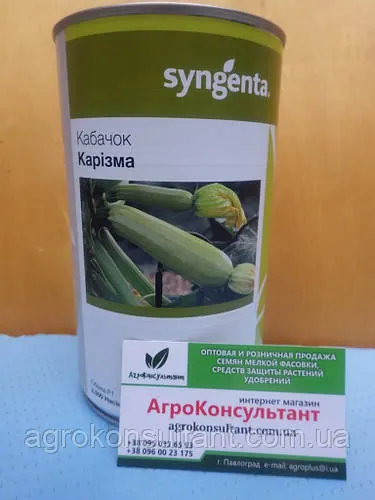 Насіння кабачка Каризма F1 (Syngenta), 2500 насінин - ранній гібрид (40-42 дні)