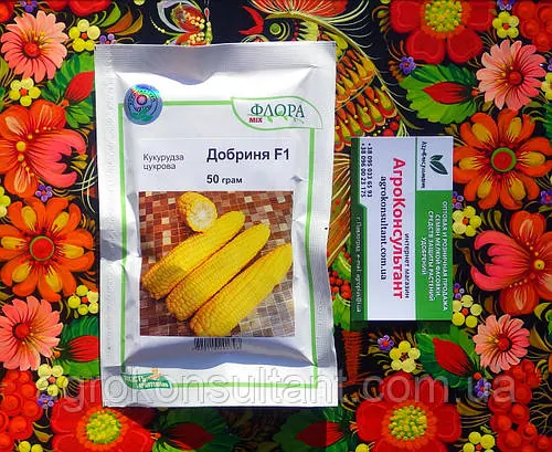 Насіння цукрової кукурудзи Добриня F1 (Lark Seeds), 50 грам — рання суперсолодка, №1 в Україні