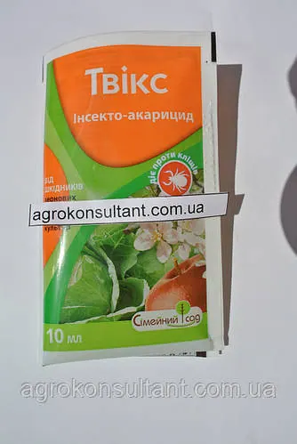 Інсекто-акарацид Твікс, 10 мл — від комах, що спадають, обмежує розвиток рослинних кліщів