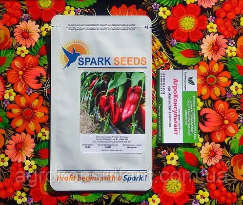 Насіння солодкого перцю Ліра F1 (Spark Seeds), 500 насінин — ранній (70-75 днів), конусоподібний, типу Капія