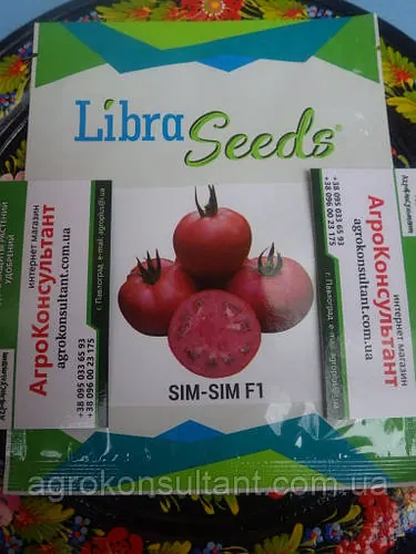 Насіння томата Сім Сім F1 (LibraSeeds), 100 насінин — ультраранній (60-65 днів), червоний, індетермінантний