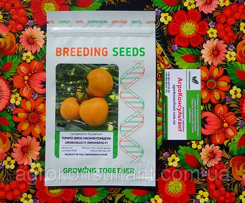 Насіння томата Лимончелло F1 (Breeding Seeds), 250 насінин — ранній (95-105 днів), індетермінантний, жовтий