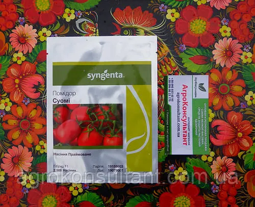 Насіння томата Суомі F1 (Syngenta), 2 500 насінин — середньопізній (75-80 днів), детермінант, сливка