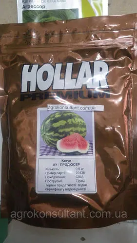 Насіння кавуна АУ-Продюсер (Hollar Seeds), 500 г ― ранньостиглий (75-80 днів), покращений сорт Кримсон Світ