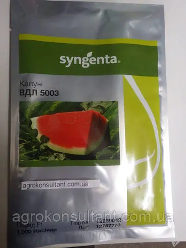 Насіння кавуна Арашан \ ВДЛ 5003 F1 (Syngenta), 1 000 насінин — середньоранній (64-68 днів), типу Кримсон Світ