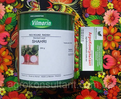 Насіння редиски Шахрі (Vilmorin), 250 г - середньоранній (25-30 днів), червоний, круглий