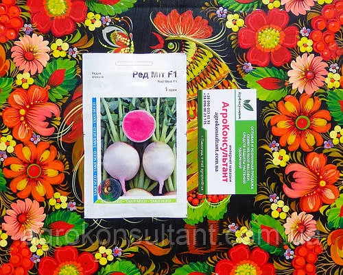Насіння редьки Ред Міт F1 (Takii Seeds), 1 г — середньостиглий гібрид (60 днів), японська редька