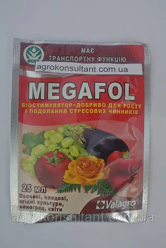 Стимулятор росту Мегафол / Megafol, 25 мл — антистресовий препарат, біостимулятор росту та розвитку рослини