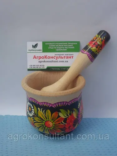 Ступка вазочка - Петриківський розпис\ Mortar vase - Petrikov painting