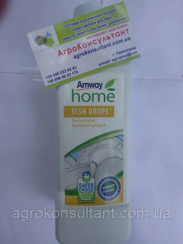 Концентрована рідина для миття посуду Діш Дробс Dish Drops Amway, 1 л друбс Амвей Ємвей