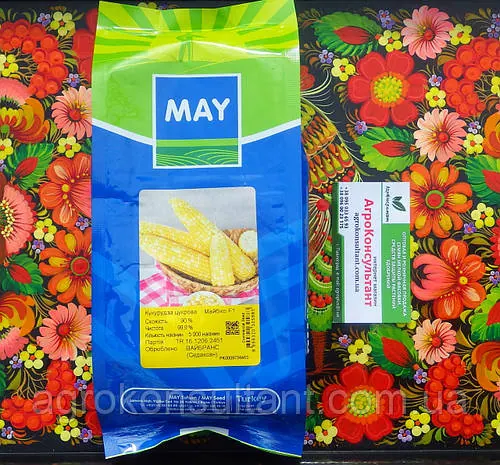 Насіння кукурудзи Майбіко F1 (May Seed), 5 000 насінин — середньорання (70-74 днів), суперсолодка, біколорна майбика