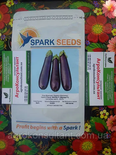 Насіння баклажану Мірінда F1 (Spark Seeds), 1 000 насінин — ранній (60-70 днів), стабільний гібрид