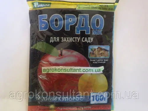 Мідний купорос, 100 г — профілактика захворювань саду.