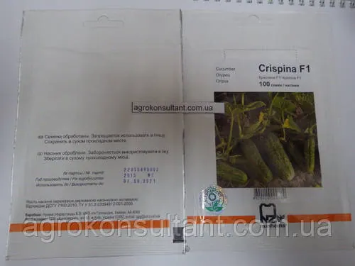 Насіння огірка Кріспіна F1 (Nunhems/АГРОПАК+), 100 насінин - партенокарпік, ранній гібрид (38-40 днів)